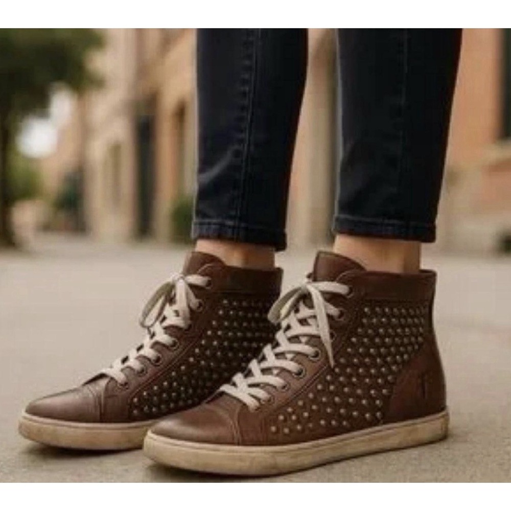 Frye Kira Studded Sneaker High Top Shoes Sz 8 - Boho Grunge, Indie, Whimsigoth